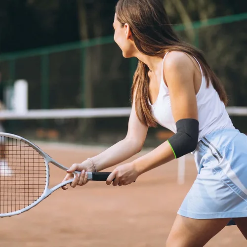 Vista 2 de ikido Manga de compresión para codo, soporte de codo, soporte instantáneo para codo de tenis, codo de golfista, tendinitis, artritis, bursitis