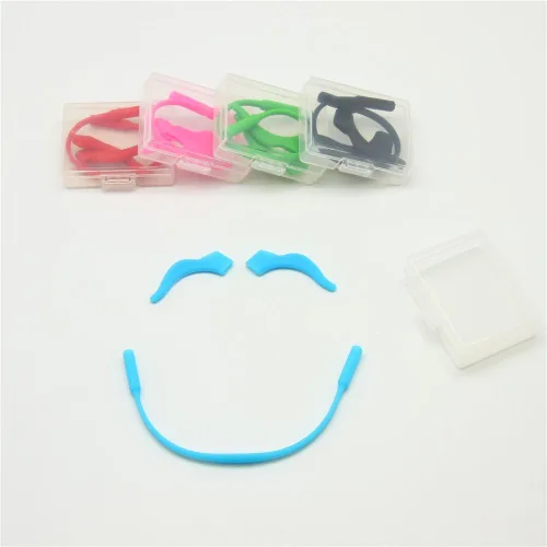Vista 3 de 3 Sets Pack Kids Glasses Silicone Cord Ear Grips Children Eyeglasses Temple Locks with Head Band Strap Retainer