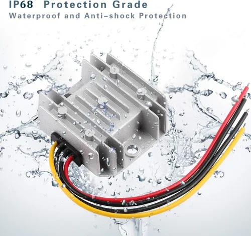 Vista 4 de Convertidor de voltaje CC Convertidor de impulso DC 12V Step Up to 24V 3A 72W Regulador de Voltaje Impermeable Módulo Transformador para Carrito