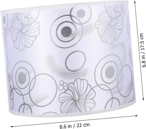 Vista 2 de Uonlytech Pantalla de lámpara redonda de metal para lámparas de pie, pantalla de lámpara E27, pantalla para lámpara de piso, pantalla de tambor
