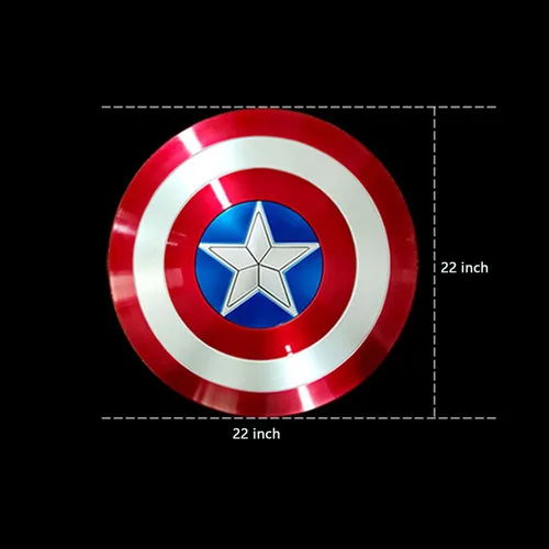 Vista 3 de Capitán América Escudo 24 pulgadas Replica Cosplay Props Rojo