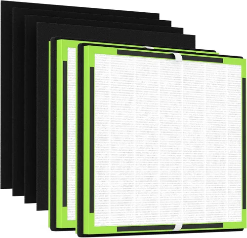 Vista 8 de Paquete de 2 filtros de repuesto IAF-H-100A compatibles con Filtrete FAP-C01-A e Idylis AC-2119, IAP-40-140, IAP-10-150 purificador de filtro de aire
