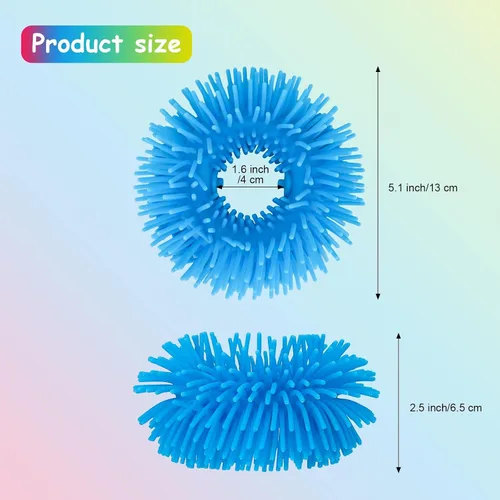 Vista 3 de Paquete de 5 pulseras blandas para ansiedad, juguetes blandos, banda mullida de silicona sensorial para niños y adultos