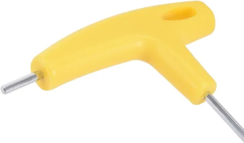 Vista 3 de uxcell Llave hexagonal métrica con mango en T de brazo largo de 0.118 in, acabado cromado