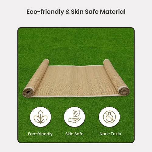 Vista 8 de LFH Home Handmade Straw Yoga Mat For Exercise, Workout, Fitness - Perfect Heavy Quality Eco Friendly Natural Straw Reversible Yoga Mat for Men &