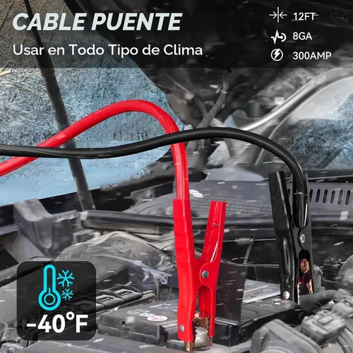 Vista 5 de Bolsa de seguridad de emergencia para automóvil con compresor de aire digital, cables de puente, kit de primeros auxilios, kit de seguridad