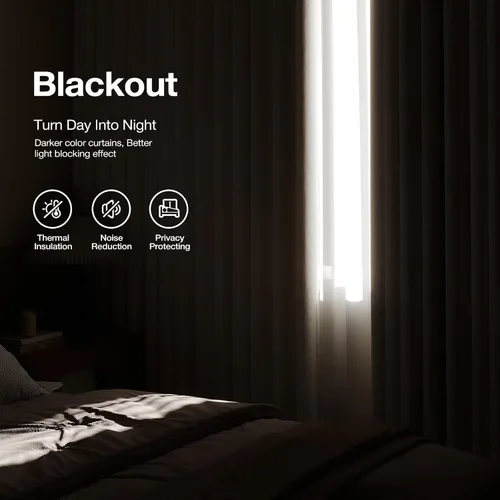 Vista 2 de Anmao Cortinas opacas gruesas con textura pesada para sala de estar de 84 pulgadas de largo, juego de 2 paneles con ojales para oscurecer