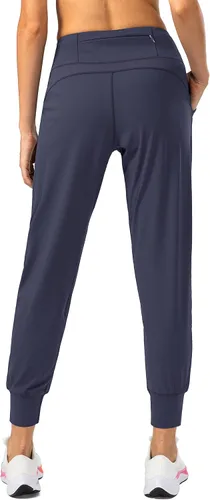 Vista 2 de Soothfeel - Pantalones deportivos para mujer con bolsillos de cremallera y cintura alta, pantalones deportivos para entrenamiento y yoga