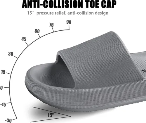 Vista 6 de Sandalias Cloud Slides para mujeres y hombres de secado rápido, antideslizantes, suela gruesa y suave, pantuflas de ducha para interiores