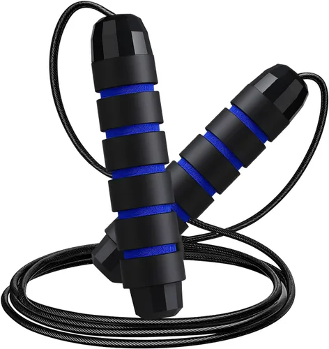 Vista 10 de Cuerda de saltar ajustable, sin enredos y rápida con rodamientos de bolas, adecuada tanto para niños como para niñas para hacer ejercicio