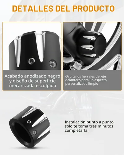 Vista 5 de PBYMT-tapa de tuerca de eje -1031, Negro 05