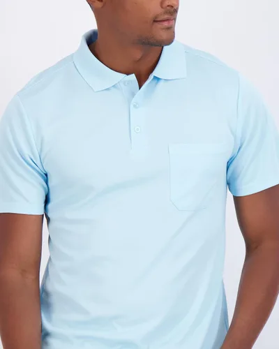 Vista 3 de Real Essentials Paquete de 3 Polo de manga corta para hombre con cuello seco y bolsillo - Activo Casual (disponible para tallas grandes y altas)