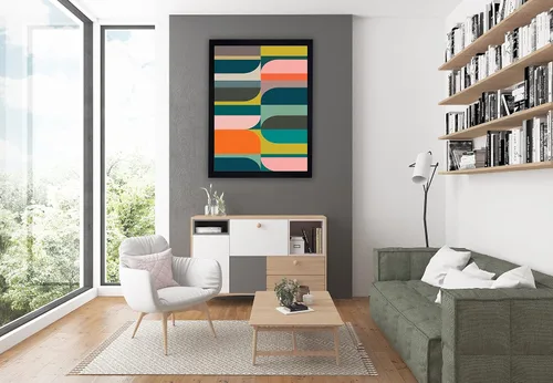 Vista 3 de Impresión de mediados de siglo, arte de pared moderno de mediados de siglo, póster de decoración moderno, arte de pared retro retro 159, póster