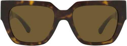 Vista 2 de Versace VE 4409F 10873 Gafas de sol cuadradas de plástico marrón lente antirreflectante marrón, Marrón