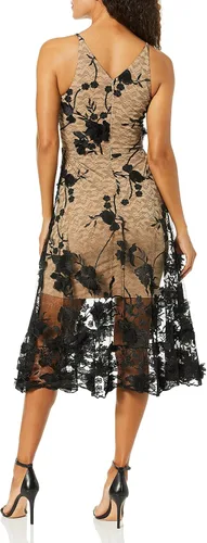 Vista 2 de Audrey- Vestido para mujer con tirantes tipo Spaghetti, estilo 3D, vestido floral.