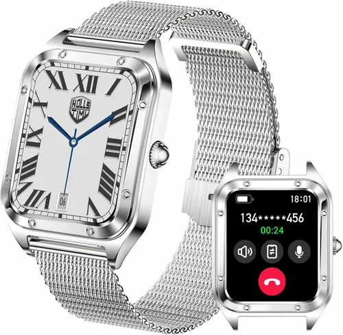 Vista 8 de Reloj inteligente para mujer, reloj inteligente de 1.59 pulgadas de tacto completo para mujer con seguimiento de la salud femenina, monitor de ritmo