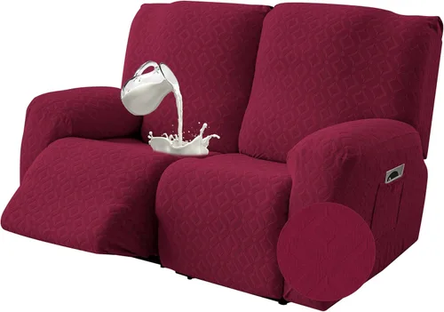 Vista 41 de Gennia Funda Impermeable para Silla Reclinable, Fundas Elásticas para Sofá Reclinable con Bolsillos, Fundas Lavables para Silla Reclinable Lazy Boy