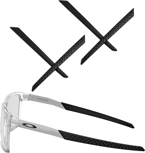 Vista 5 de Calcetines de repuesto para gafas Oakley Exchange OX8055/Exchange R OX8184, fundas de goma negras para patillas Negro - 1 par