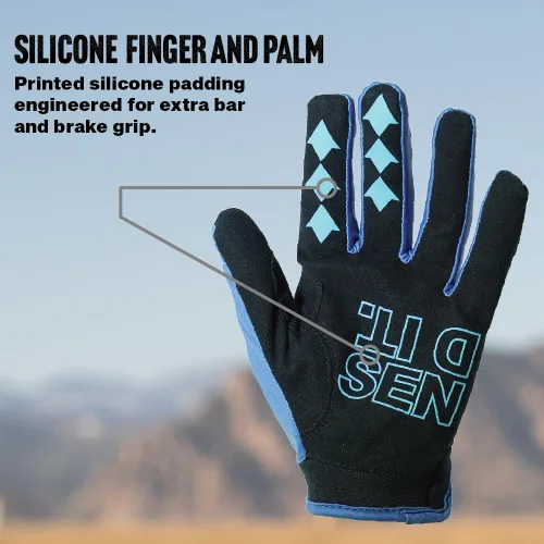 Vista 2 de Send It. Reveler - Guantes deportivos para hombres y mujeres, duraderos y ligeros, guantes de ciclismo de montaña y motocicleta, accesorios