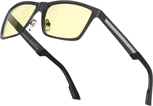 Vista 12 de ANYLUV Blue Light Glasses for Men Stylish Anti Eyestrain Lightwight Metal Frame Blue Light Blocking Glasses