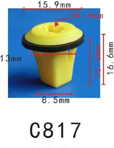 Vista 82 de Autobahn88 - Clip de remache tipo push-in para parachoques, compatible con Renault (OEM: 054000001R) (Paquete de 20)