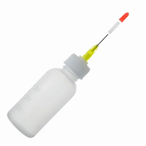 Vista 2 de SHAOTONG 10 piezas de botella de presión con agujas dispensadoras de 20G y tapa (botella dispensadora de 30 ml)