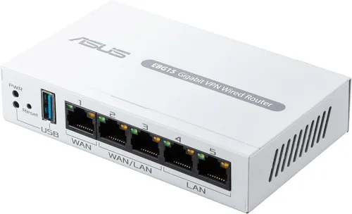 Vista 8 de ASUS ExpertWiFi EBG15 Router Gigabit VPN con cable, hasta 3 puertos ethernet WAN + 1 WAN USB, IPS Prevención de Intrusiones, Firewall de Capa 7