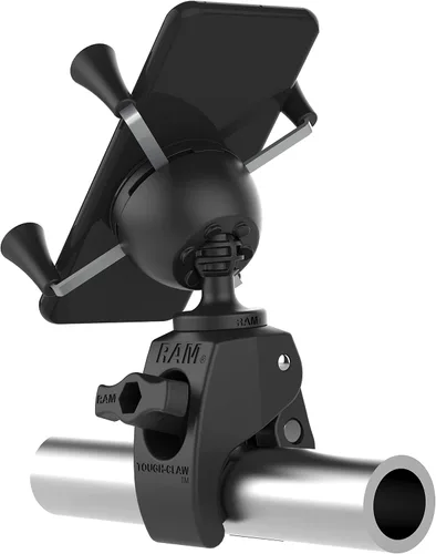 Vista 3 de RAM MOUNTS Soporte de teléfono para motocicleta X-Grip con abrazadera de garra dura