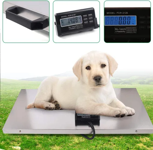 Vista 9 de Báscula digital de ganado de plataforma grande de 440 libras con pantalla LCD Postal Heavy Duty Parcel Scale Escala de peso de acero inoxidable