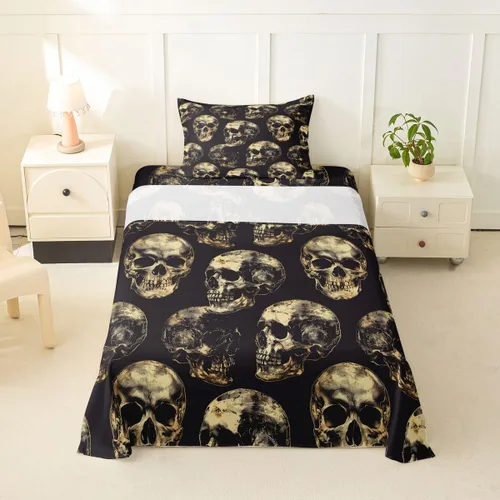 Vista 49 de Feelyou Cat Bed Sheets Set Twin Size Halloween Themed Bed Set Trick or Treat Deep Pocket Fitted Sheet Scaredy Cat Breathable Soft Lightweight