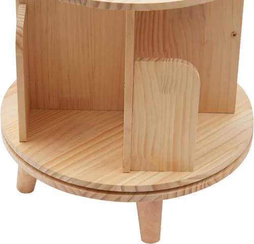 Vista 8 de Estantería giratoria de 1 nivel con 360 niveles para almacenamiento de pie para niños, organizador multifuncional, estantería giratoria, estantería