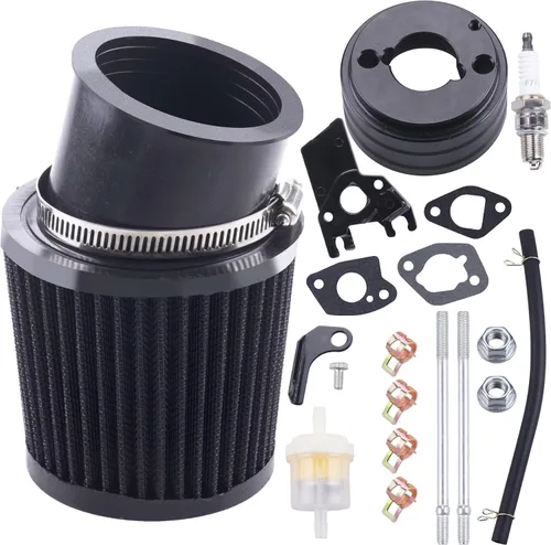 Vista 11 de Kit de Adaptador de Filtro de Aire de Carburador Mejorado de Alto Rendimiento con Bujía de Admisión Compatible con Predator 212cc 6.5 Hp Honda Gx160