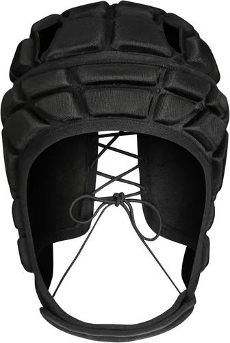 Vista 2 de Casco suave con bandera de rugby, casco de fútbol 7 en 7, protector de cabeza acolchado, protector de cabeza ajustable, protector de cabeza