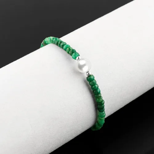 Vista 4 de Pulseras bolo con cuentas de piedras preciosas naturales, piedras de cuentas surtidas, joyería hipoalergénica bohemia hecha a mano para mujeres