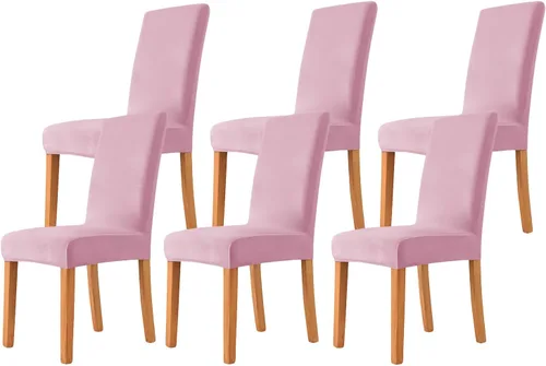 Vista 50 de Velvet Chair Covers Beige Gray, Stretch Dining Room Chair Covers 2 Pack, Super Fit Dining Chairs Slipcovers Spandex Washable Kitchen Parson Chair