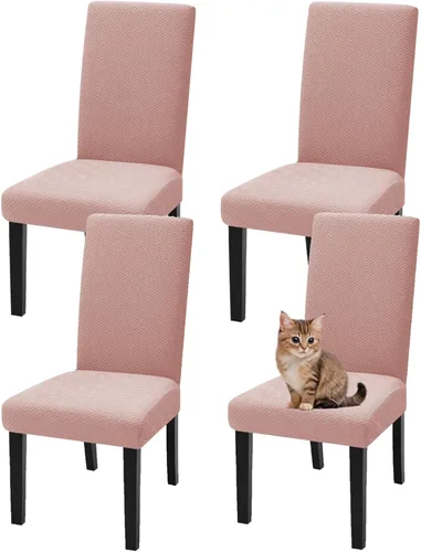 Vista 42 de YEMYHOM Funda elástica para silla con respaldo de 1 pieza con diseño jacquard más reciente, funda para silla con respaldo antideslizante, protector
