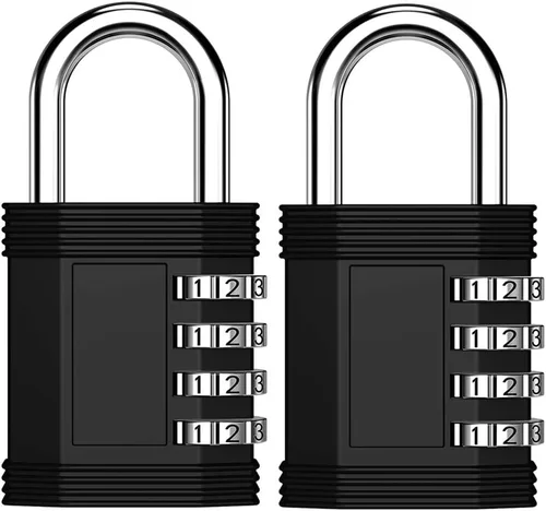 Vista 14 de ZHEGE - Cerraduras de casillero con código, cerradura de combinación para gimnasio, escuela (negro) Ideal para habitación, puerta, patio trasero