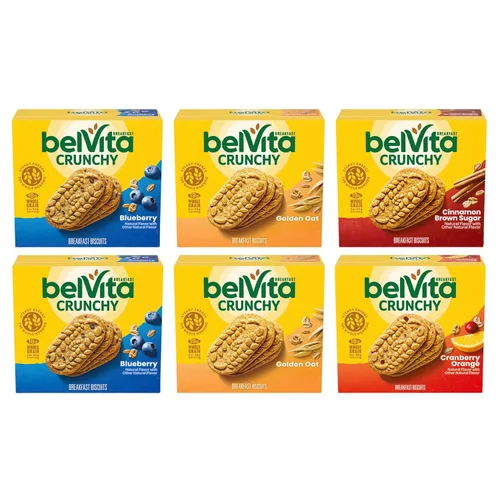 Vista 15 de Belvita - Galletas de desayuno en barra, paquete surtido de 4 sabores, 30 paquetes en total, 6 cajas (4 galletas por paquete)