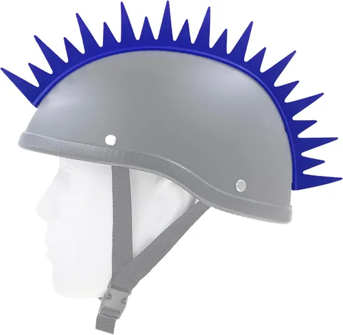 Vista 10 de Reflecive Punk Mohawk Warhawk - Accesorio de peluca de goma para esquí, patinaje, bicicleta, motocicleta, scooter, casco de motocicleta