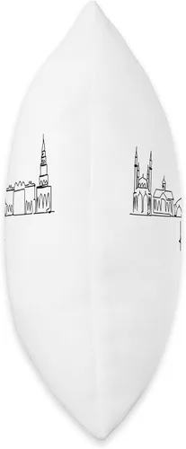 Vista 2 de city skyline Kazan Russia City Skyline Travel Souvenir Tourist Kazan Rusia - Almohada de 16 x 16 pulgadas, multicolor