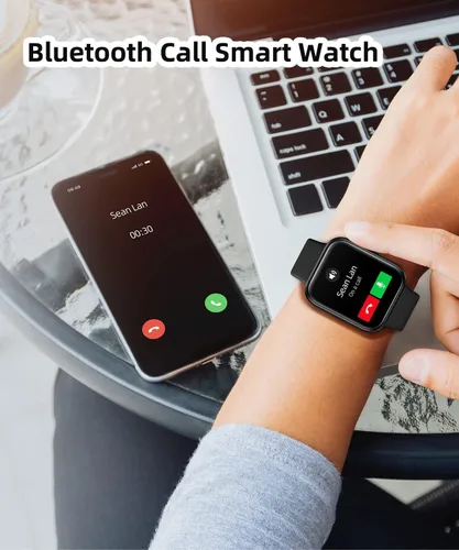 Vista 8 de RERE ASW2 - Reloj inteligente (respuesta/hacer llamada), Alexa integrado, rastreador de fitness de 1.69 pulgadas con 60 modos deportivos, frecuencia