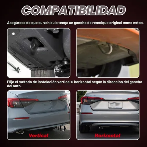 Vista 3 de x xotic tech Kit de Gancho de Remolque Trasero JDM de Aluminio Automático Estilo Racing Anillo de Remolque Trailer Decoración Accesorios