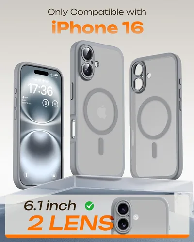 Vista 746 de TOCOL Funda para iPhone 11, compatible con Magsafe, protección completa de cámara, imanes integrados, protección contra caídas, funda translúcida