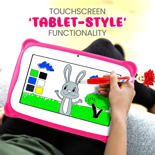 Vista 7 de Pyle Tablet Android de 7 pulgadas con pantalla HD de 1080p, tableta infantil de 7 pulgadas con lápiz capacitivo dual cámara, compatibilidad WiFi