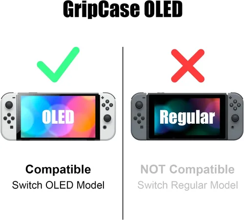 Vista 2 de Skull Co GripCase OLED - Una funda protectora transparente acoplable con agarres reemplazables para adaptarse a todos los tamaños de manos
