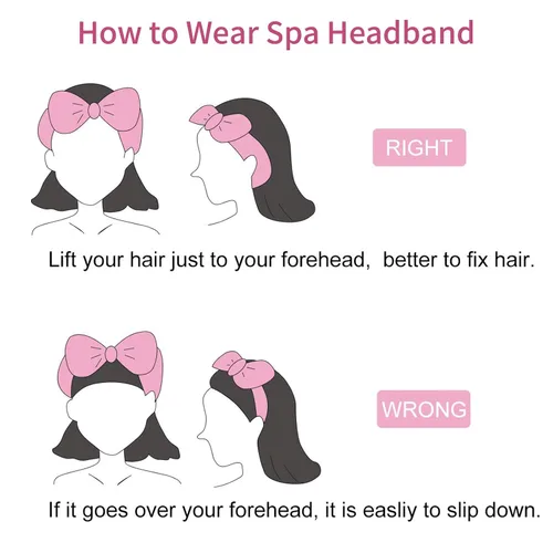Vista 4 de Ondder Diademas de tela de rizo de spa, 6 unidades para el cuidado de la piel para lavado facial, eliminación de maquillaje y cuidado de la piel