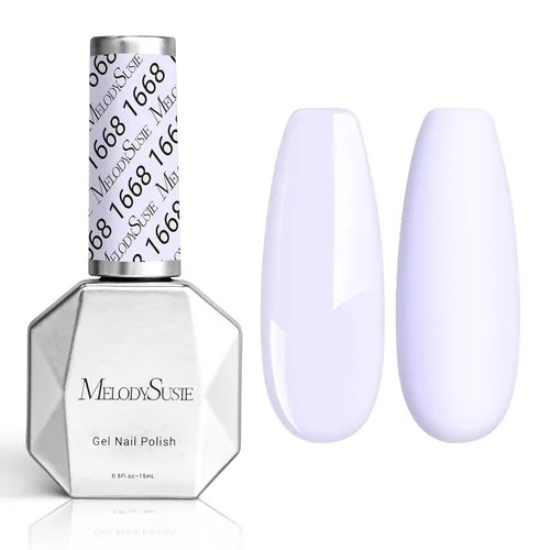 Vista 17 de MelodySusie - Esmalte de uñas en gel con brillo perla rosa brillante, 0.5 fl oz, efecto hilo, con acabado de concha rosa brillante, UV LED