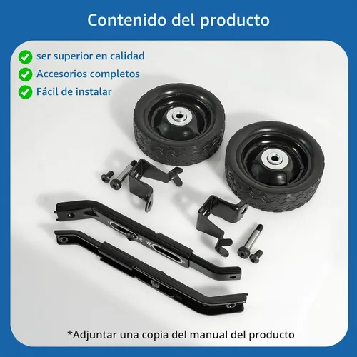 Vista 7 de MOSHAY Rueda de entrenamiento para hacer zoom en bicicleta para bicicletas variables de 16, 18, 20, 22, 24 pulgadas