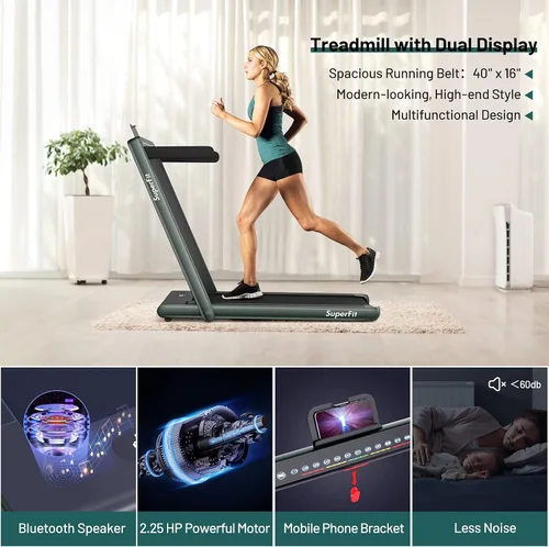 Vista 8 de GYMAX Almohadilla para caminar, pantalla LED dual 2 en 1, caminadora para debajo del escritorio para el hogar con control remoto y aplicación