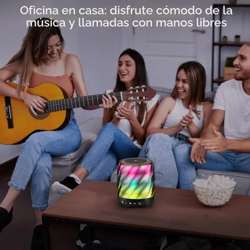 Vista 7 de LFS Altavoces Bluetooth - Altavoces inalámbricos portátiles de sonido premium de 20 W con TWS Bluetooth 5.0, luces LED, impermeables, tiempo